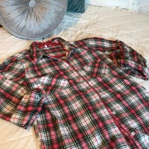 Victoria’s Secret plaid med night shirt